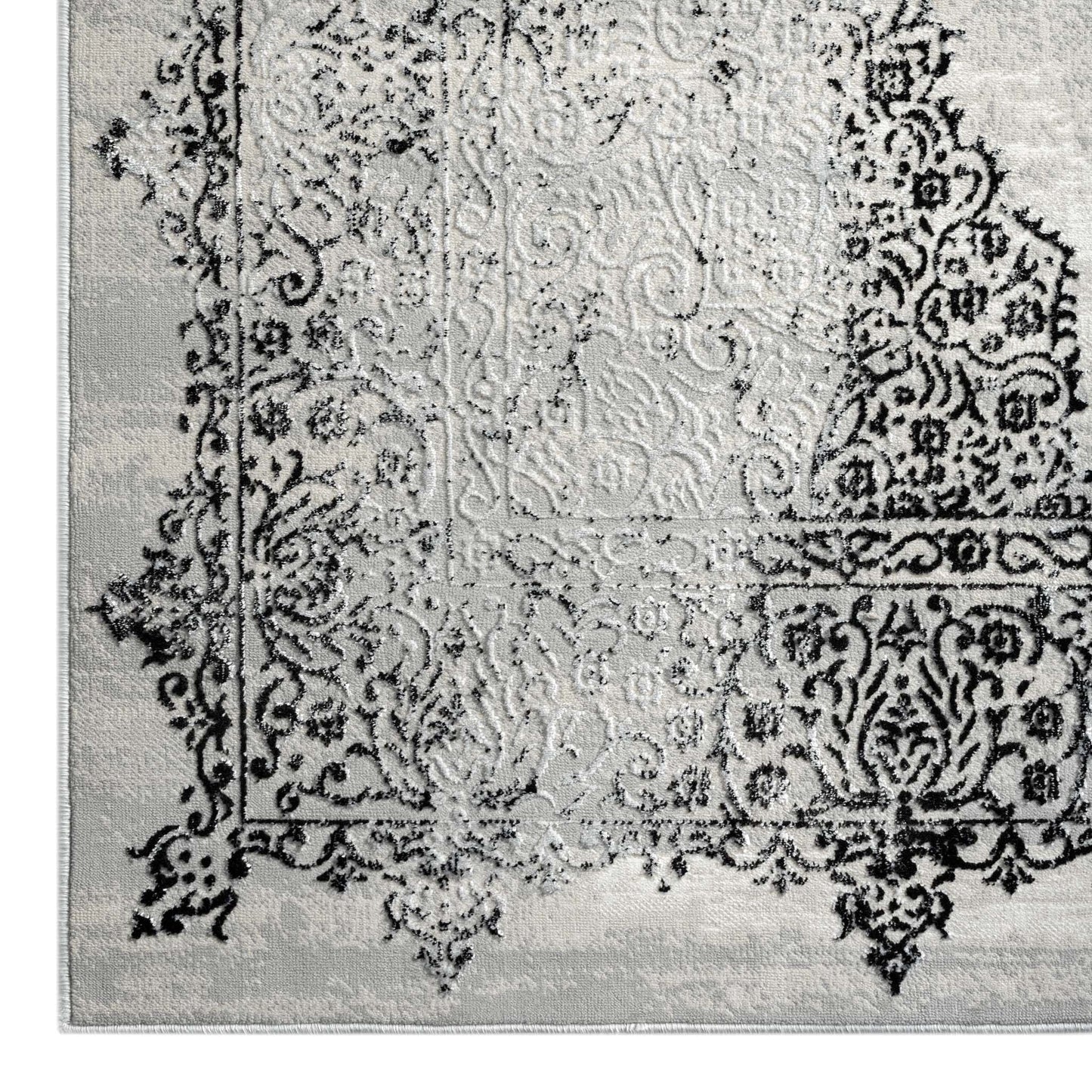 Azalea 4003 Black Hallway Runner