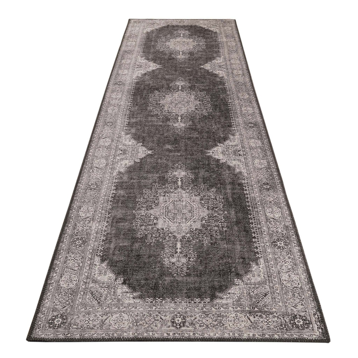 Flores 24 Grey Hallway Runner