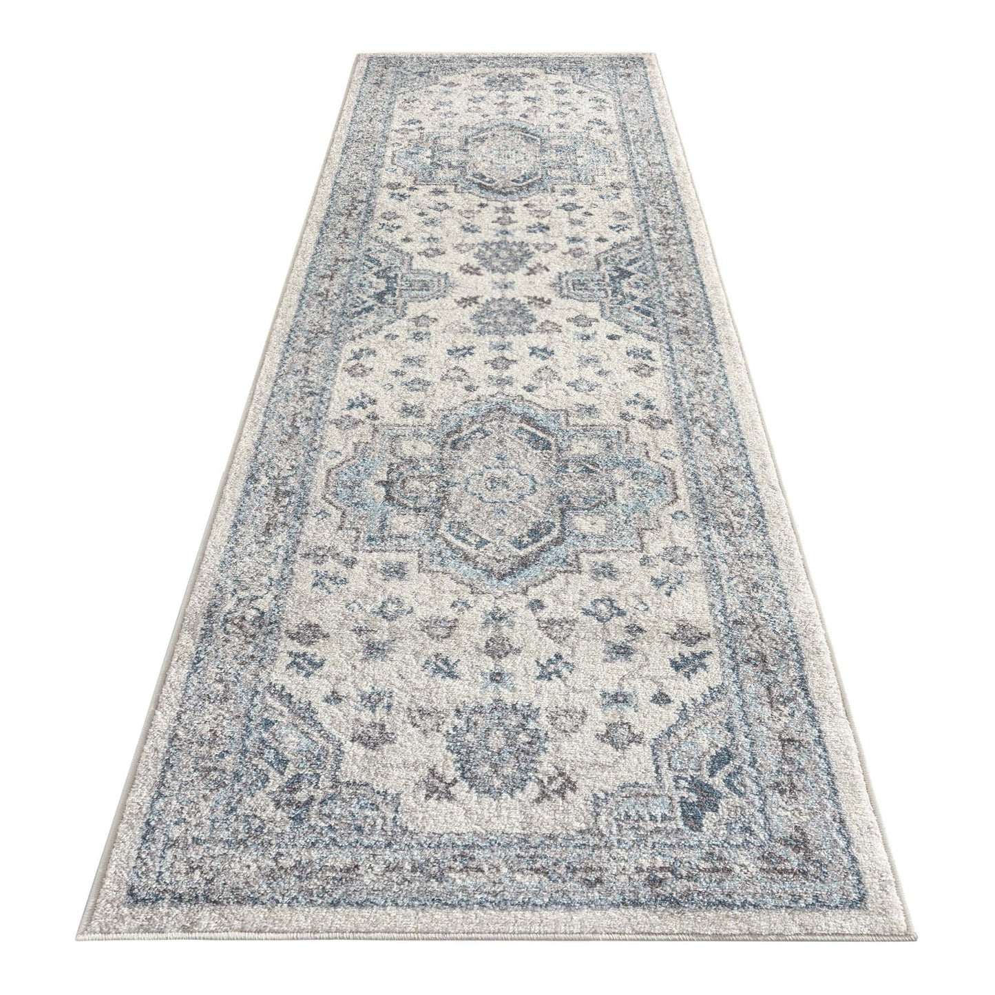 Nihal 8478 Blue Hallway Runner