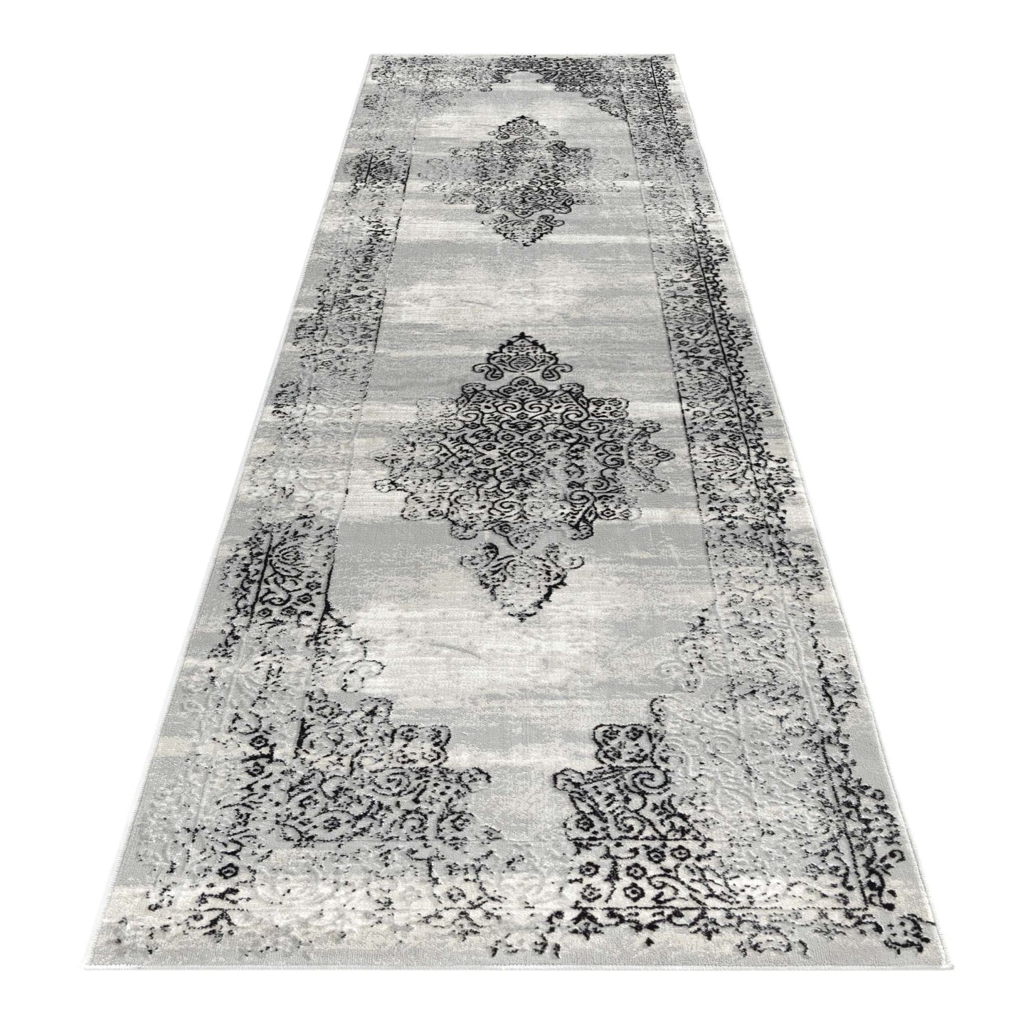 Azalea 4003 Black Hallway Runner