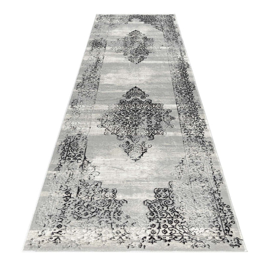 Azalea 4003 Black Hallway Runner