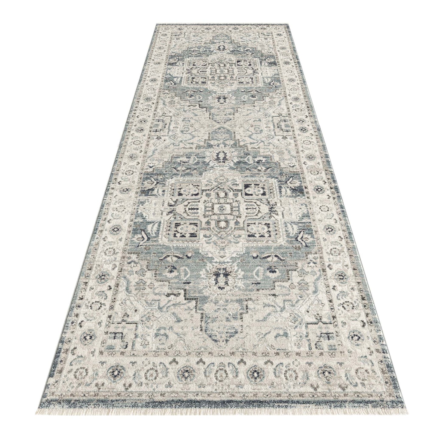 Unique 2201 Lt Blue Hallway Runner