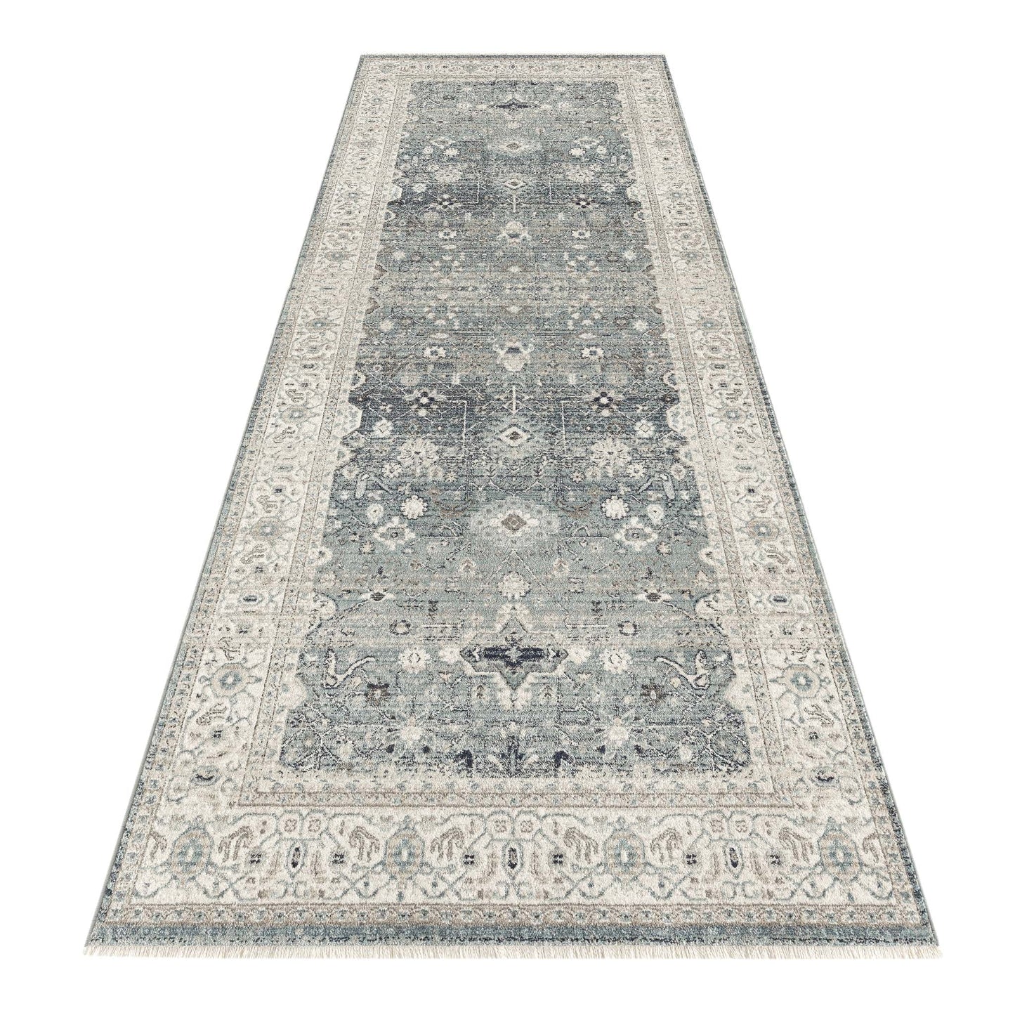 Unique 2203 Lt Blue Hallway Runner