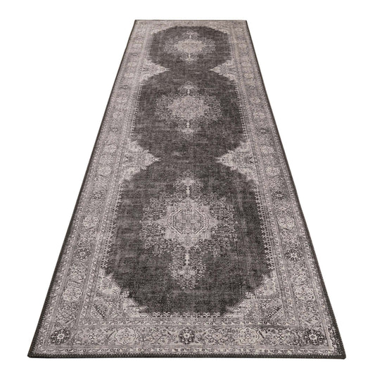 Flores 24 Grey Hallway Runner