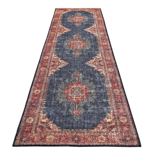 Flores 24 Navy Hallway Runner