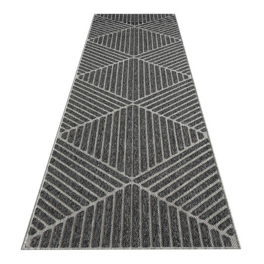 Hana 350 Grey Hallway Runner