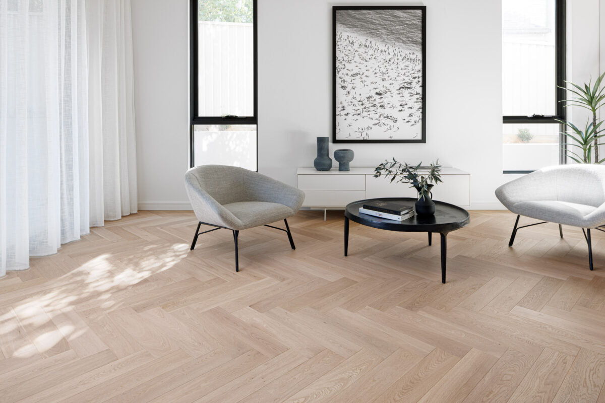 Pronto Herringbone - Parq Parchment
